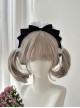 Daily Versatile Girl Retro Hair Accessory Cotton Lace Symmetrical Satin Ribbon Bowknot Sweet Lolita Headband