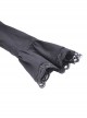 Gothic Style Unique Lace Bat Collar Design Retro Trumpet Sleeves Black Slim Pleated Dress