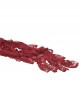 Gothic Style Blood Rose Velvet Metal Breast Chain Decoration Elegant Red Maxi Suspender Dress