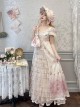 Night Rose Series Open Placket Ruffle Retro Elegant Flower Print Puff Sleeve Classic Lolita Palace Style Long Empire Dress
