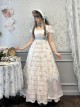 Night Rose Series Open Placket Ruffle Retro Elegant Flower Print Puff Sleeve Classic Lolita Palace Style Long Empire Dress