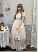 Night Rose Series Open Placket Ruffle Retro Elegant Flower Print Puff Sleeve Classic Lolita Palace Style Long Empire Dress