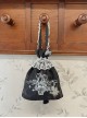 Night Rose Series Lace Retro Elegant Flower Print Classic Lolita Tassel Rope Embroidered Tote Bag