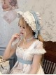 Night Rose Series Lace Ruffle Ribbon Bowknot Retro Elegant Classic Lolita  Flower Wall Print Headgear Bonnet