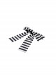 Gothic Style Unique Striped Cross Decoration Sexy Black Halter Neck Suspender Backless Short Dress
