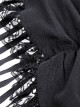 Gothic Style Unique Striped Cross Decoration Sexy Black Halter Neck Suspender Backless Short Dress