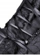 Gothic Style Romantic Curtain Hem Design Palace Exaggerated Lace Splicing Sleeves Black Short Dress