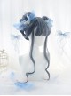 Aquarius Series Indigo Gray Blue Antiquity Elegant Big Wavy Long Curly Hair Classic Lolita Full Head Wig