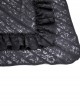 Gothic Style Sexy Suspender One Shoulder Lace Ruffled Black Half Sleeves Elegant Long Tail Dress