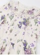 Elegant Idyllic Light Purple Eustoma Plant Print Corsage Classic Lolita Lace Ruffle Doll Collar Daily Dress