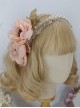 Greek Style Rural Elegant Retro Simulated Flower Leaves Lace Pearls Fairy Classic Lolita Accessory Hairband