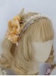 Greek Style Rural Elegant Retro Simulated Flower Leaves Lace Pearls Fairy Classic Lolita Accessory Hairband