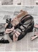 Landmine Girl Japanese Style Black Pink Delicate Satin Bowknot Sweet Lolita Cool Y2K Mary Jane Cake Thick Sole Shoes