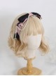 Landmine Girl Y2K Cute Cool Black Pink Ribbon Bowknot Lace Elegant Pearl Chain Sweet Lolita Headband