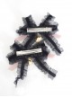 Retro Exquisite Y2K Landmine Girl Cute Elegant Heart Pendant Cool Black Pink Ribbon Bowknot Lace Sweet Lolita Hairpin