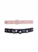 Shibuya Hotties Landmine Girl Y2K Versatile Sweet Cool Punk Lolita Leather Rhinestone Button Bracelet