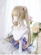 Monogatari Series Light Walnut Golden Air Bangs Tiger Mouth Clip Double Ponytail Daily Natural Sweet Lolita Wig