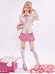 Cherry Jam Summer American Sweethearts Sweet Pink Spicy Versatile High Waist Slim Kawaii Fashion Work Pleated Skirt