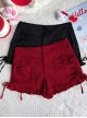 Daily Teenage Sense Sweet Sister Hundred With Thin Drawstring Tie Ruffled Bowknot Kawaii Fashion Low Waist Shorts