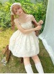 Little Jelly Beans Series Gentle Sweet Pure Desire Style 3D Small Flowers Polka Dot Kawaii Fashion Bud Halter Dress