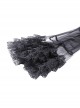 Gothic Style Elegant Velvet Sexy Off Shoulder Gorgeous Mesh Lace Ruffled Black Trumpet Sleeves Suspender Dress