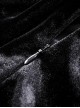 Gothic Style Luxury Velvet Sexy Hollow Metal Cross Decorated Unique Embroidered Bat Black Suspender Dress