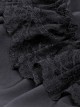 Gothic Style Elegant Stand Collar Retro Gorgeous Lace Sexy Hollow Black Puff Short Sleeves Slim Dress