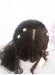 Japanese Gentleness Natural Black Brown Cute Flat Bangs Big Waves Long Curly Hair Classic Lolita Full Head Wig