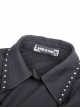 Gothic Style Elegant Victorian Lapel Chest Hollow Ruffle Decoration Black Retro Lantern Sleeves Blouse