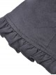 Gothic Style Elegant Victorian Lapel Chest Hollow Ruffle Decoration Black Retro Lantern Sleeves Blouse