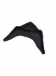 Gothic Style Witch Detachable Plush Trimmed Hat Delicate Lapels Elegant Black Warm Wool Coat