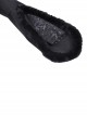 Gothic Style Witch Detachable Plush Trimmed Hat Delicate Lapels Elegant Black Warm Wool Coat