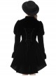 Gothic Style Elegant Stand Collar Luxury Velvet White Lace Bow Tie Black Retro Puff Sleeves Jacket