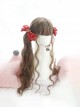 Tea Party Exquisite Versatile Bubble Wavy Fluffy Brown Wool Roll Long Curly Hair Classic Lolita Full Head Wig