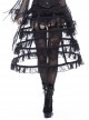 Gothic Style Exquisite Ruffled Birdcage Four Layer Fishbone Black Petticoat