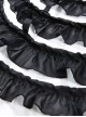 Gothic Style Exquisite Ruffled Birdcage Four Layer Fishbone Black Petticoat