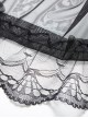 Gothic Style Elegant Palace Lace Curtain Exquisite Layered Ruffled Black Retro Long Skirt