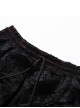 Gothic Style Elegant Black Lace Palace Curtain Design Exquisite Layered Lace Dark Red Long Skirt