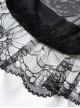 Gothic Style Elegant Black Lace Palace Curtain Design Exquisite Layered Lace Dark Red Long Skirt