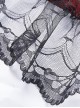 Gothic Style Luxury Velvet Exquisite Lace Three Dimensional Flower Black And Red Maxi Skirt