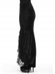 Gothic Style Gorgeous Velvet Exquisite Embroidered Lace Elegant Black Tight Fishtail Skirt