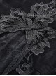 Gothic Style Gorgeous Velvet Exquisite Embroidered Lace Elegant Black Tight Fishtail Skirt
