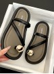Summer Seaside Beach Vacation Casual Fashionable Metal Ring Versatile Kawaii Fashion Lolita Roman Sandals