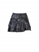 Punk Style Personalized Tie Dye Cool Metal Chain Pin Decoration Motorcycle Like Buckle Design Black Skirt