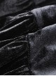Gothic Style Elegant Velvet Splicing Lace Mesh Hem Daily Simple Black Short Skirt