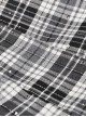 Punk Style Unique Metal Rivet Star And Moon Decoration Black And White Plaid Mini Pleated Skirt