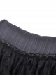 Punk Style Unique High Low Waist Irregular Tailoring Design Long Swallowtail Black Double Layer Lace Skirt