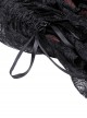 Gothic Style Retro Black Embroidered Lace Cover Cross Ribbon Drawstring Red Sexy Mini Skirt
