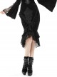 Gothic Style Exquisite Jacquard Embroidery Lace Elegant And Sexy Black Package Hip Tail Skirt