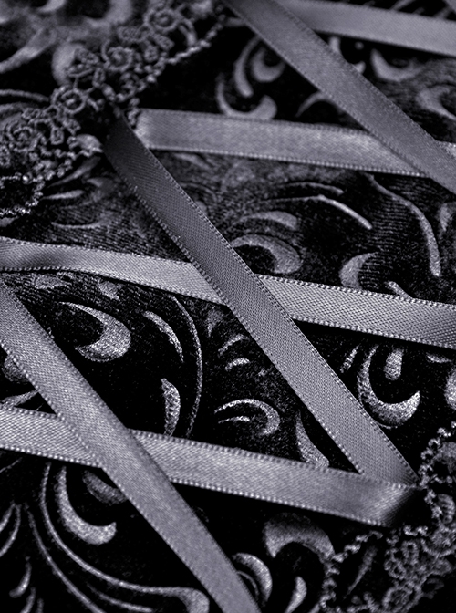 Gothic Style Exquisite Jacquard Embroidery Lace Elegant And Sexy Black Package Hip Tail Skirt